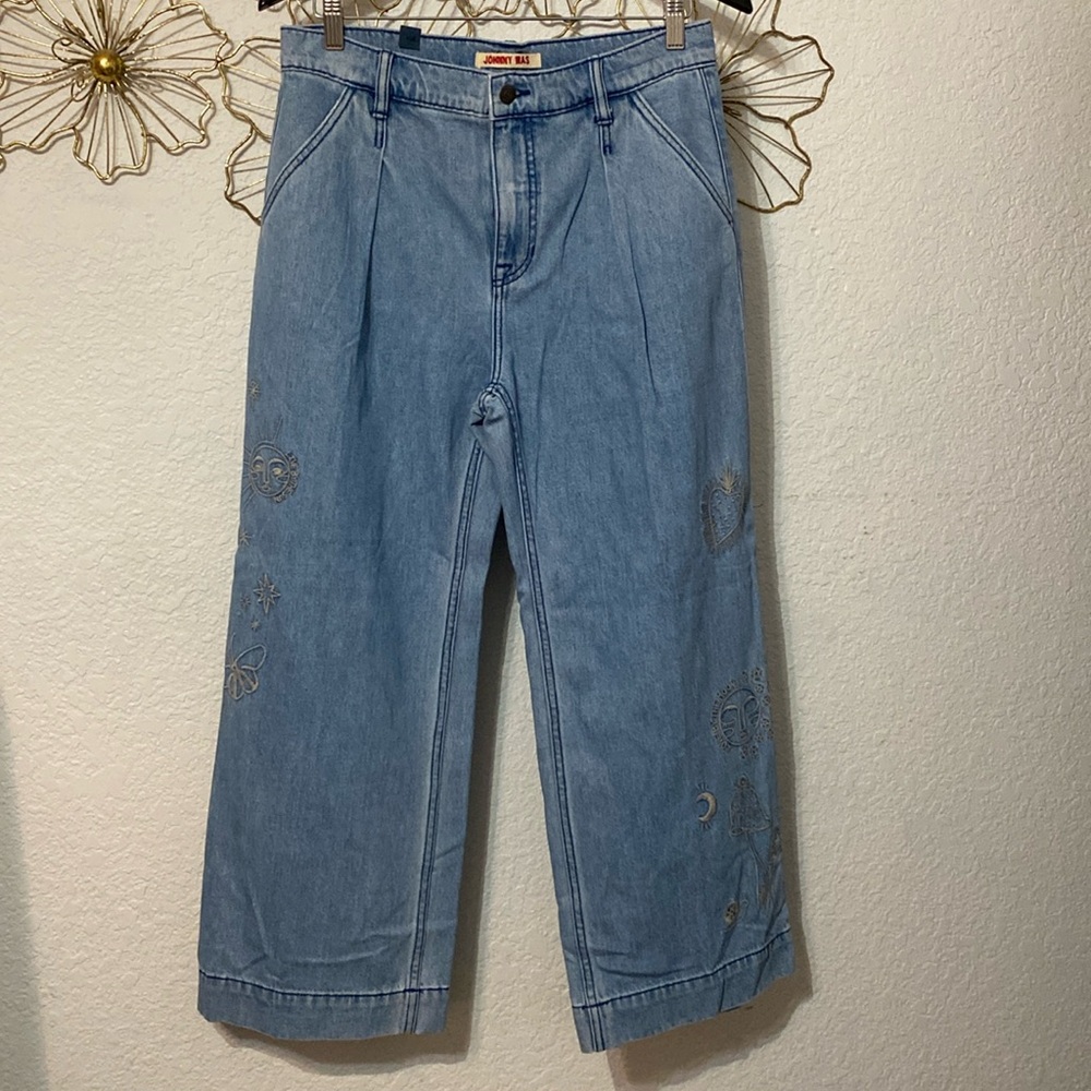 Nwt Johnny was Noah pleated denim trousers size 28